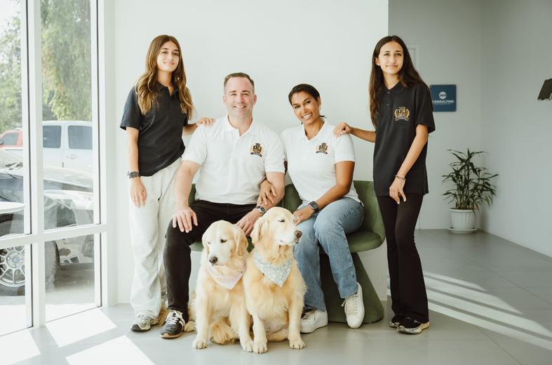 Henrik Vilhelm Fagersson with family at the academy